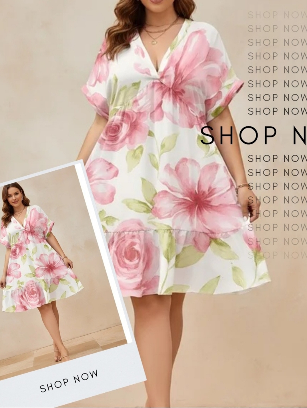 EXTENDED PLUS - The SUMMER BLOSSOM Boho Dress - Available In 4X / 5X / 6X